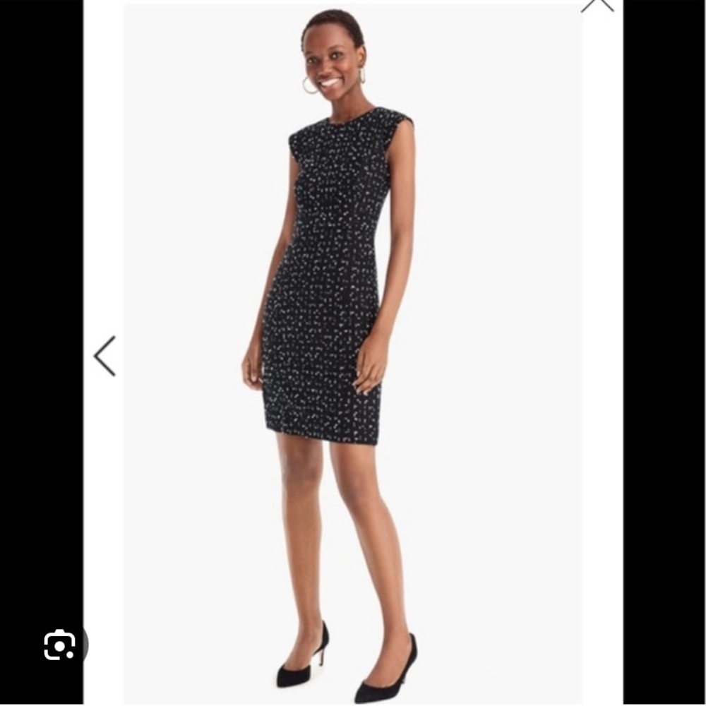 J Crew tweed cap sleeve dress.